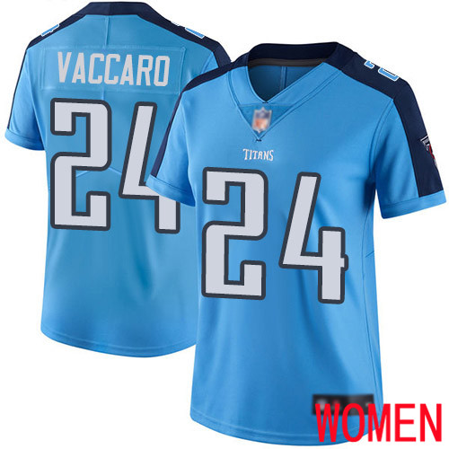 Tennessee Titans Limited Light Blue Women Kenny Vaccaro Jersey NFL Football #24 Rush Vapor Untouchable->women nfl jersey->Women Jersey